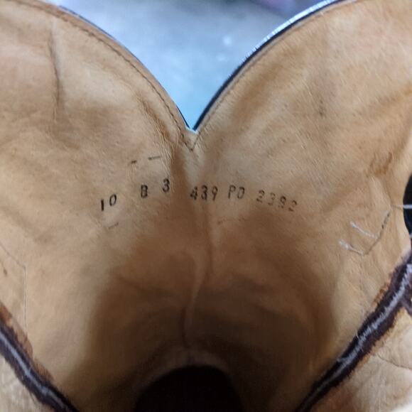 New Ferrini Western Boots Womens 10 B Black Burnt Orange Stingray Italy - Picture 7 of 7